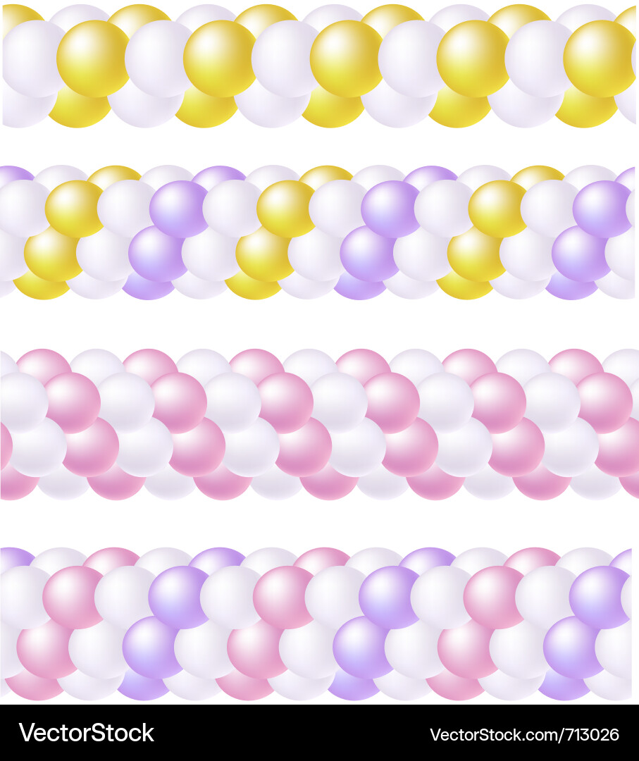 Balloon Garland Pattern Vector Image