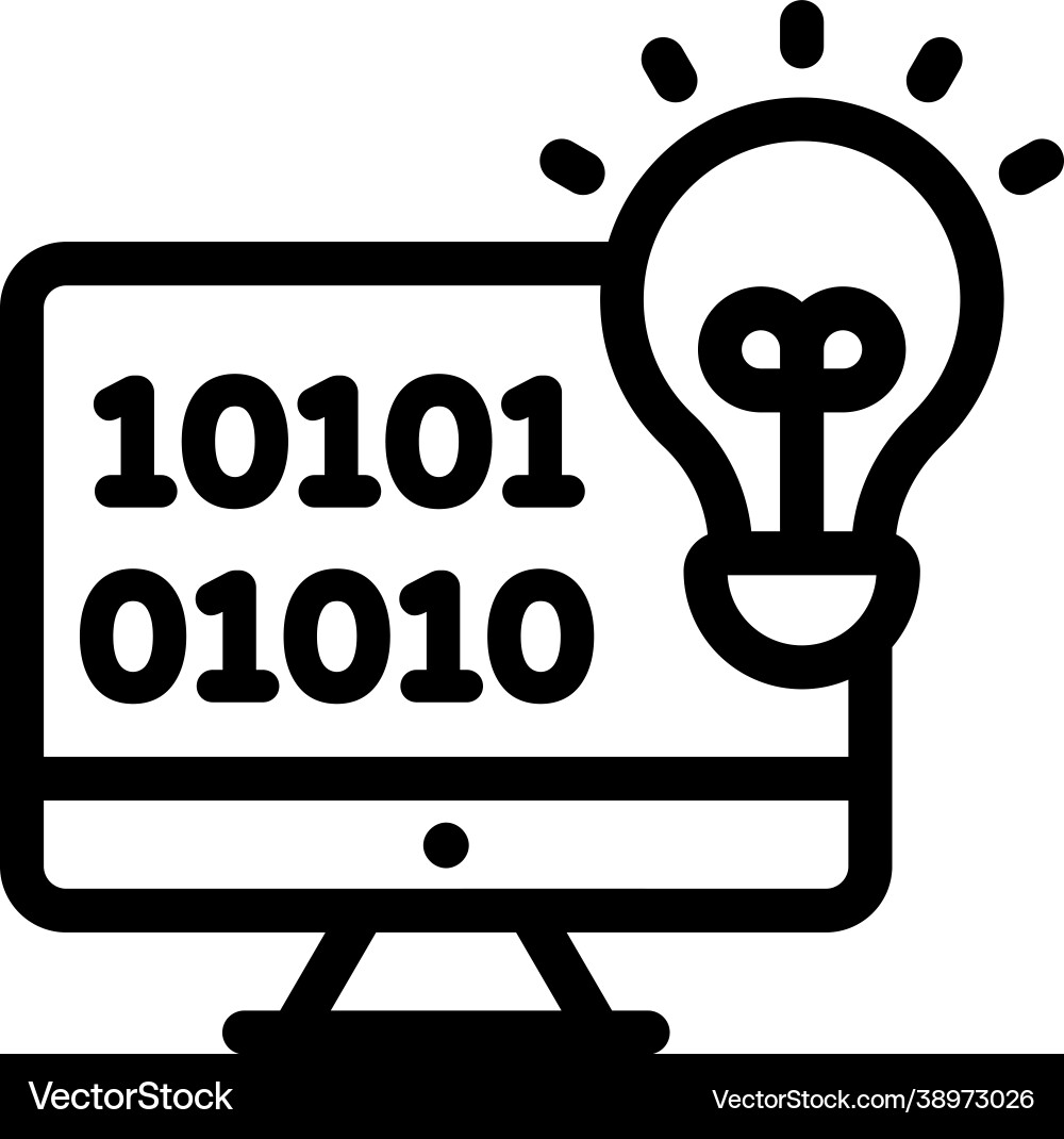 Binary idea Vector Image