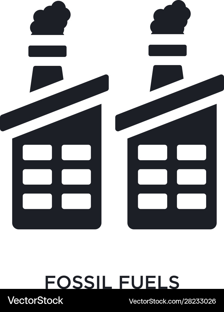 Black fossil fuels isolated icon simple element Vector Image
