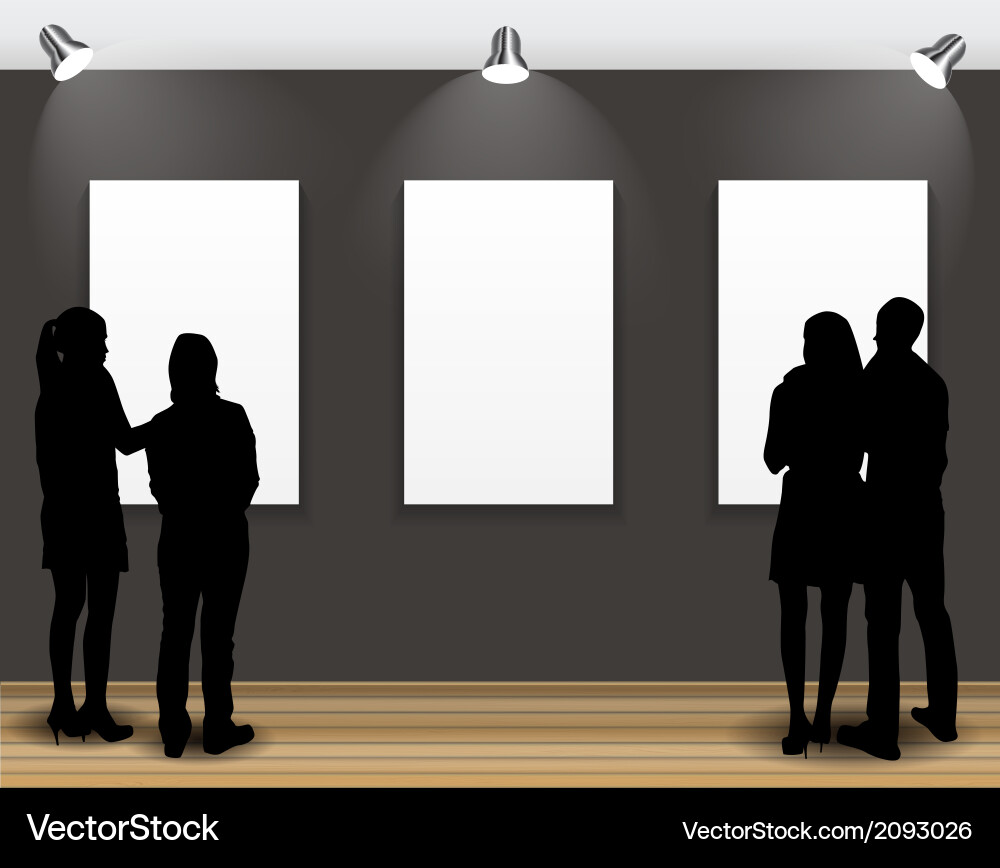 Empty Frame in Art Gallery vector image