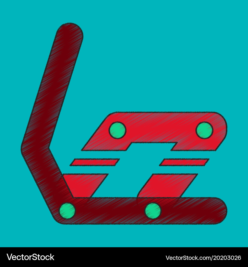 Flat shading style icon snowboard binding vector image