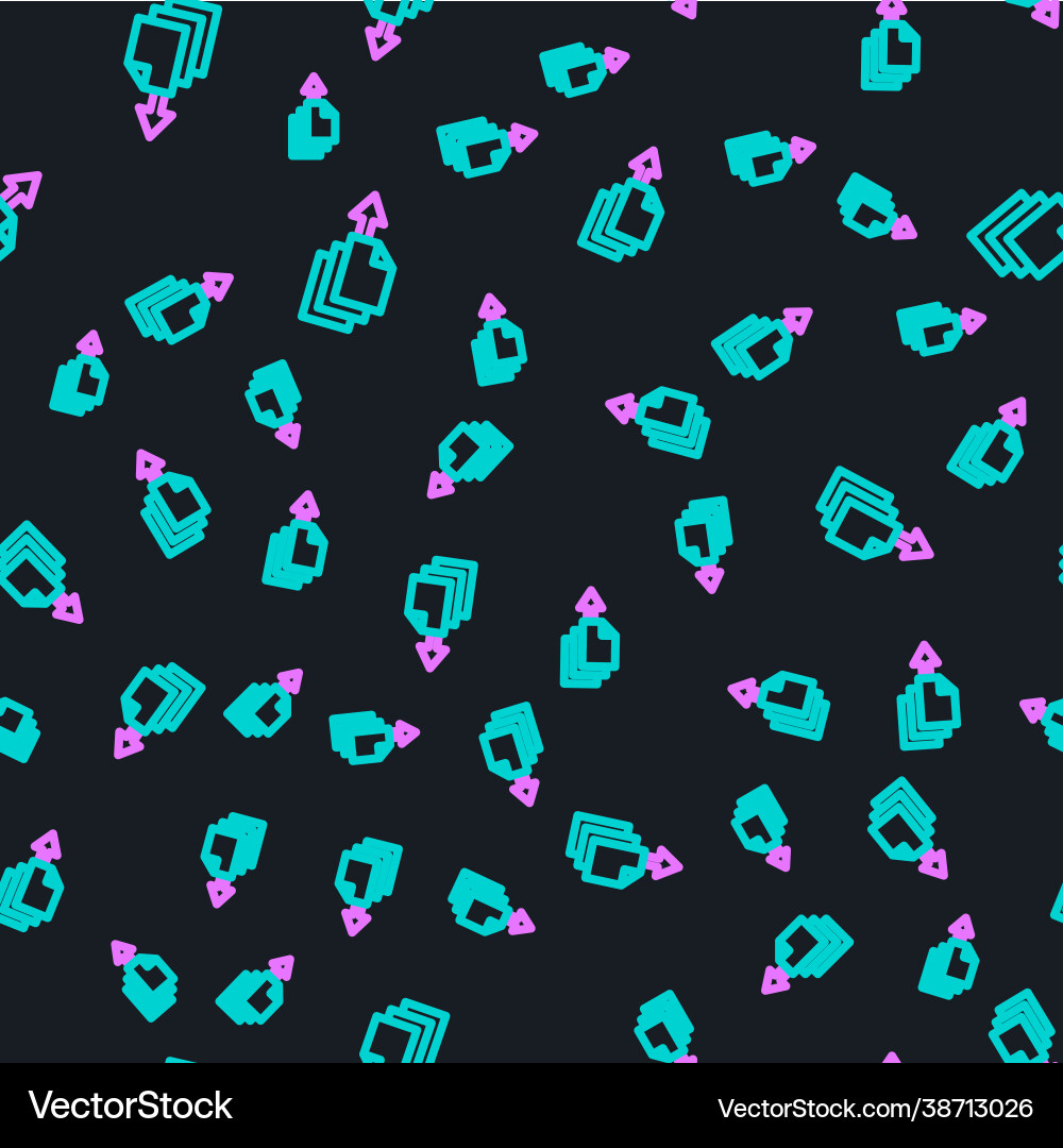 Line data export icon isolated seamless pattern Line data export icon isolated seamless pattern vector image