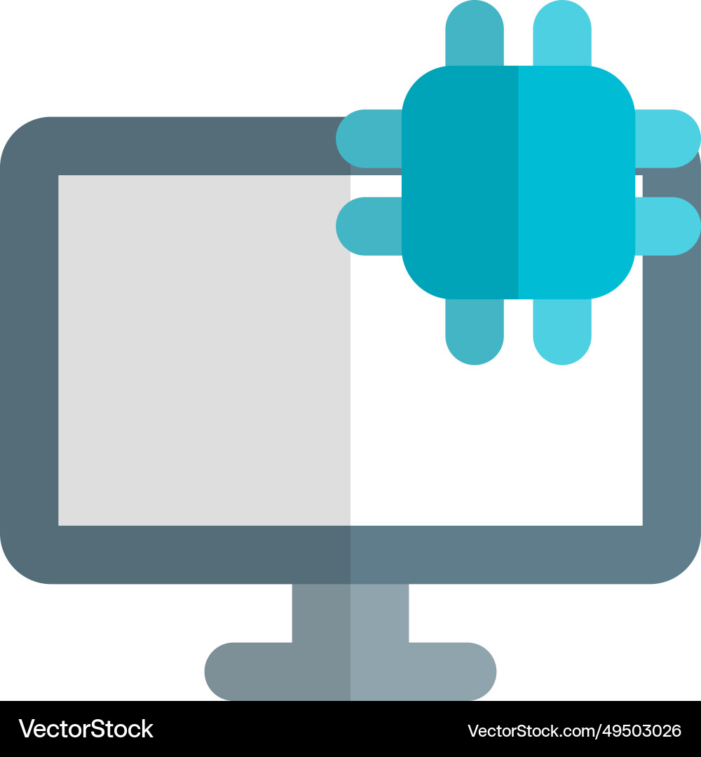Microchip an essential component of computer vector image