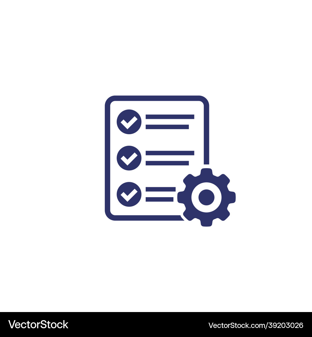 Procedures and operations icon vector image