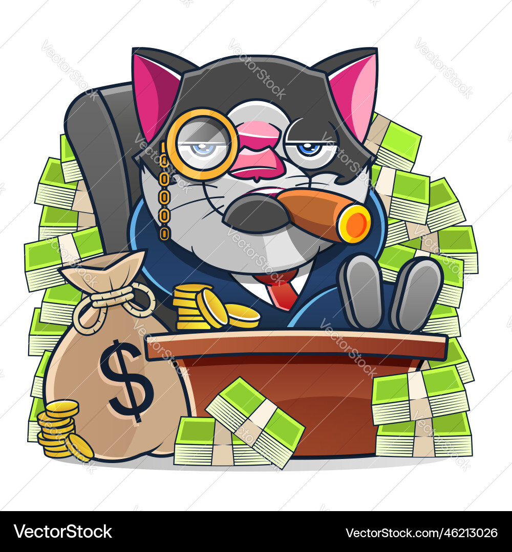 Relaxed business man entrepreneur sitting Relaxed business man entrepreneur sitting vector image