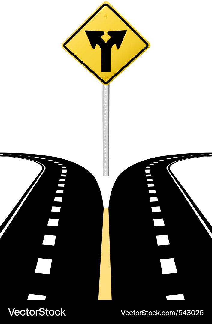 Road Intersection Sign vector image