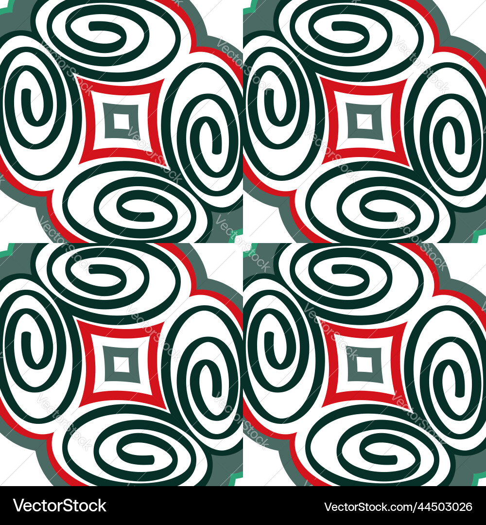 Seamless pattern in the spirals of a mosaic Seamless pattern in the spirals of a mosaic Vector Image