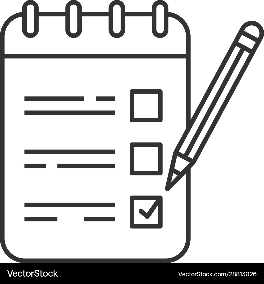 To do list linear icon To do list linear icon vector image