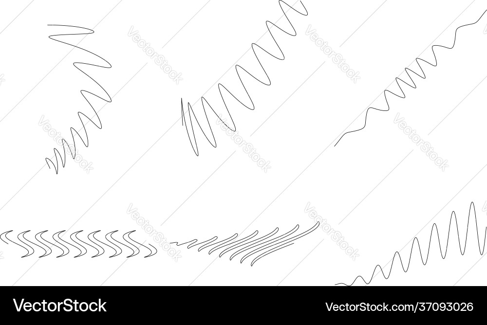 Wavy waving lines abstract design element sinious Wavy waving lines abstract design element sinious Vector Image