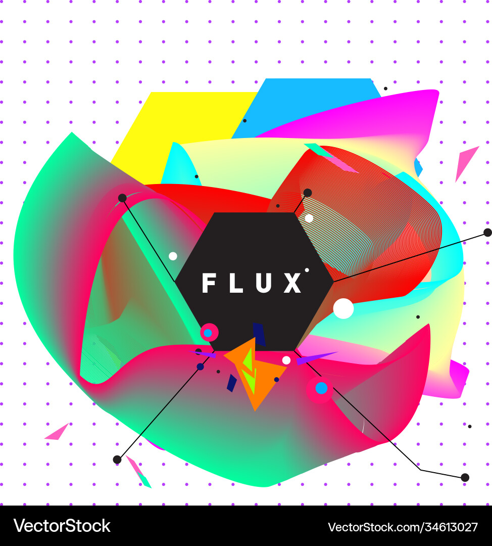 3d colorful wave background dynamic flux effect 3d colorful wave background dynamic flux effect vector image