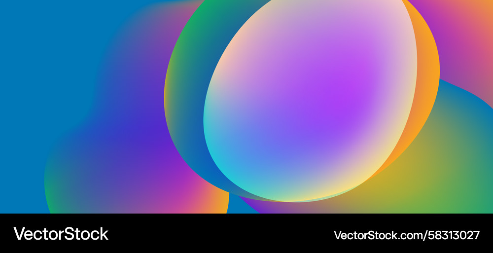 Abstract colorful shapes overlap creating vibrant Abstract colorful shapes overlap creating vibrant Vector Image