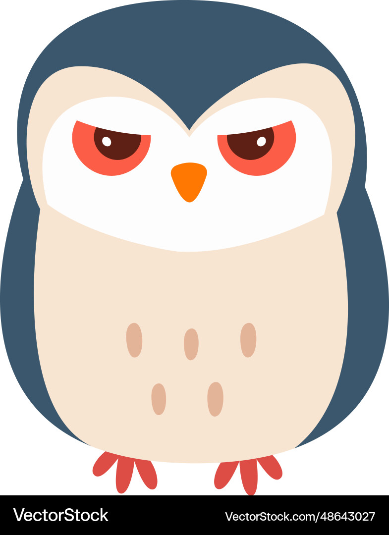Angry owl bird (48643027) – Royalty-Free Vector | VectorStock