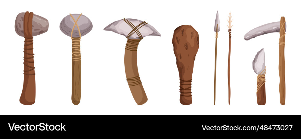 Arrowhead hand axe scraper chisel Arrowhead hand axe scraper chisel Vector Image