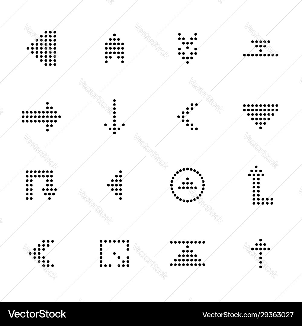 Black arrows icon set pointers for navigation Black arrows icon set pointers for navigation vector image