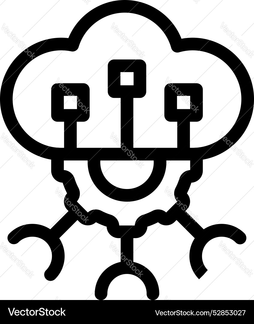 Cloud computing connecting network data Vector Image