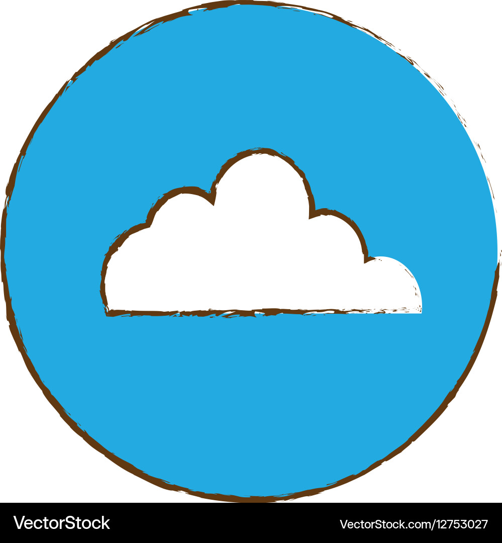 Cloud storage button thumbnail icon image vector image