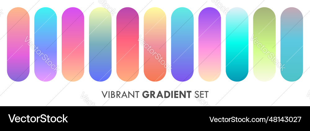 Colorful soft gradient backdrop set Colorful soft gradient backdrop set vector image