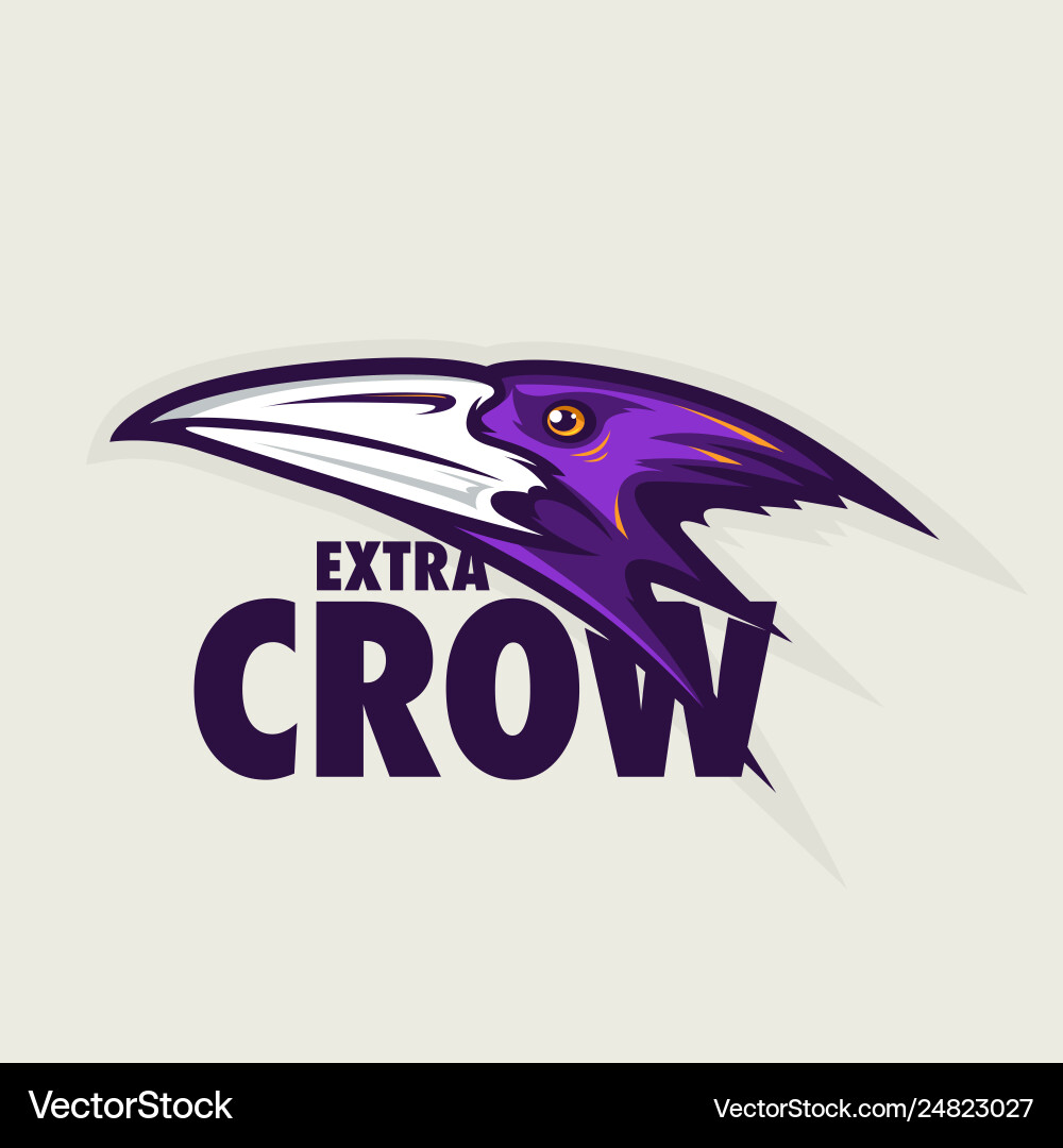 Crow Mascot Logo Vector Image