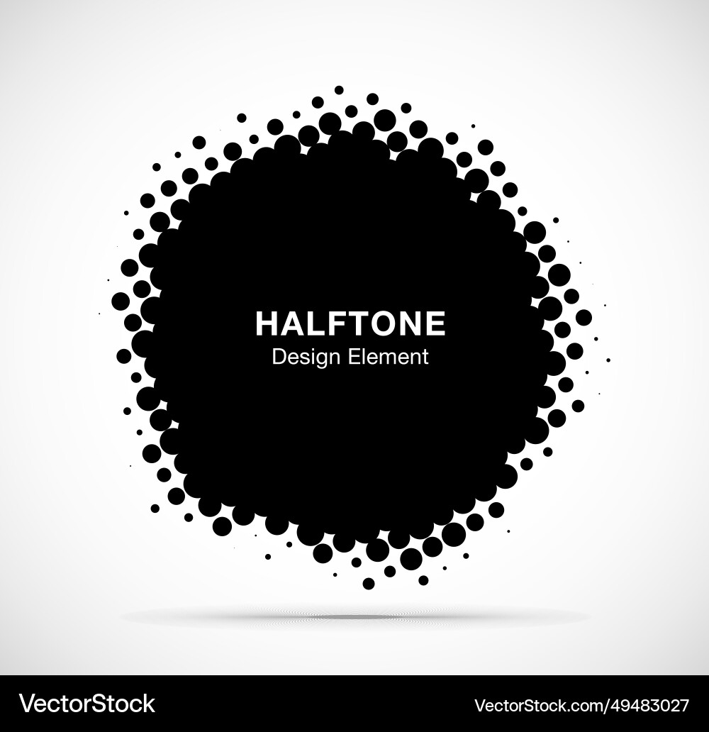 Dots pattern frame halftone background Dots pattern frame halftone background vector image