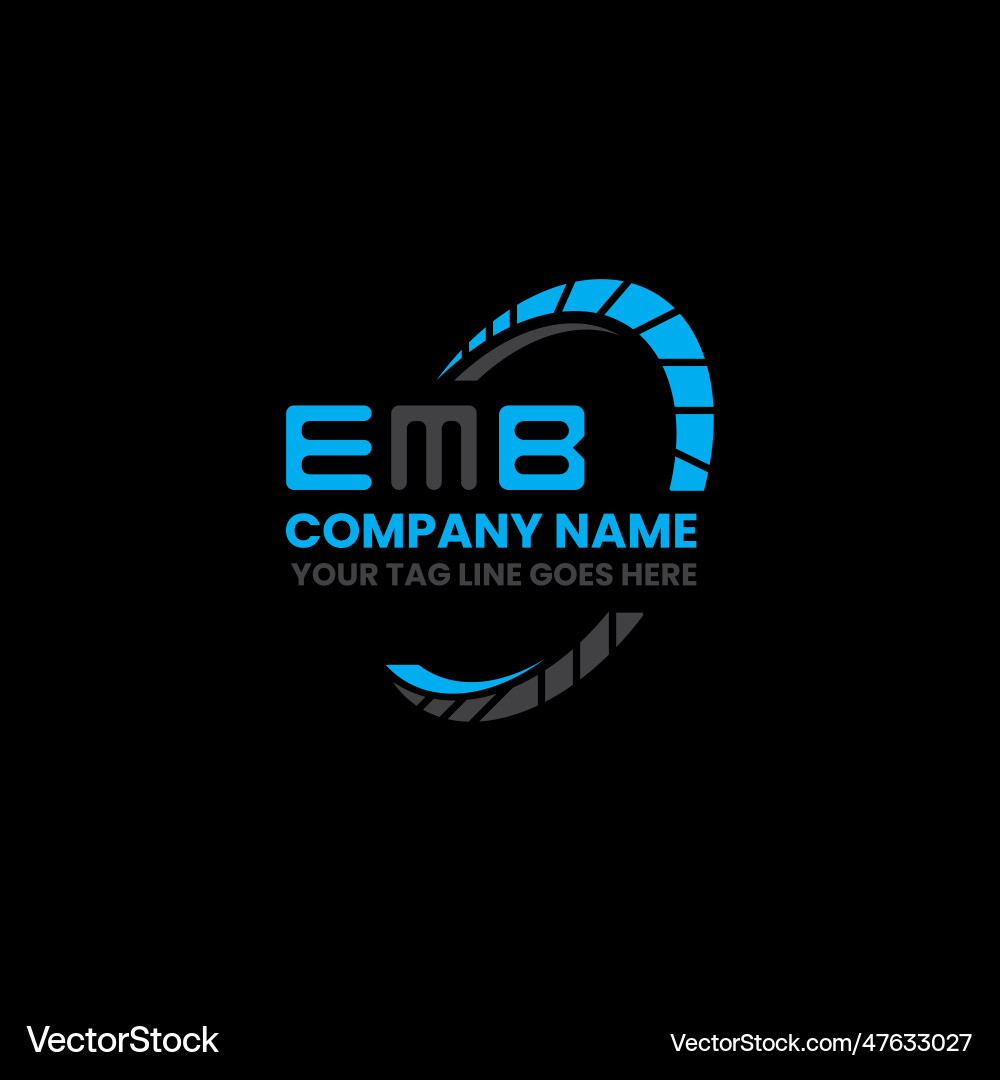 Emb Letter Logo kreatives Design mit Grafik Emb Letter Logo kreatives Design mit Grafik vektorbild