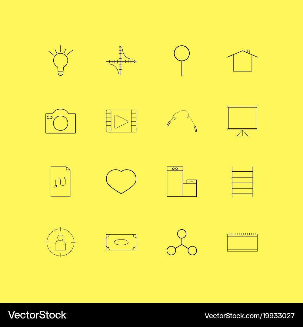 Essential linear icon set simple outline icons vector image