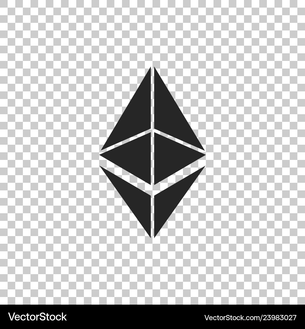 Ethereum ETH Cryptocurrency Icon – Royalty-Free Vector | VectorStock