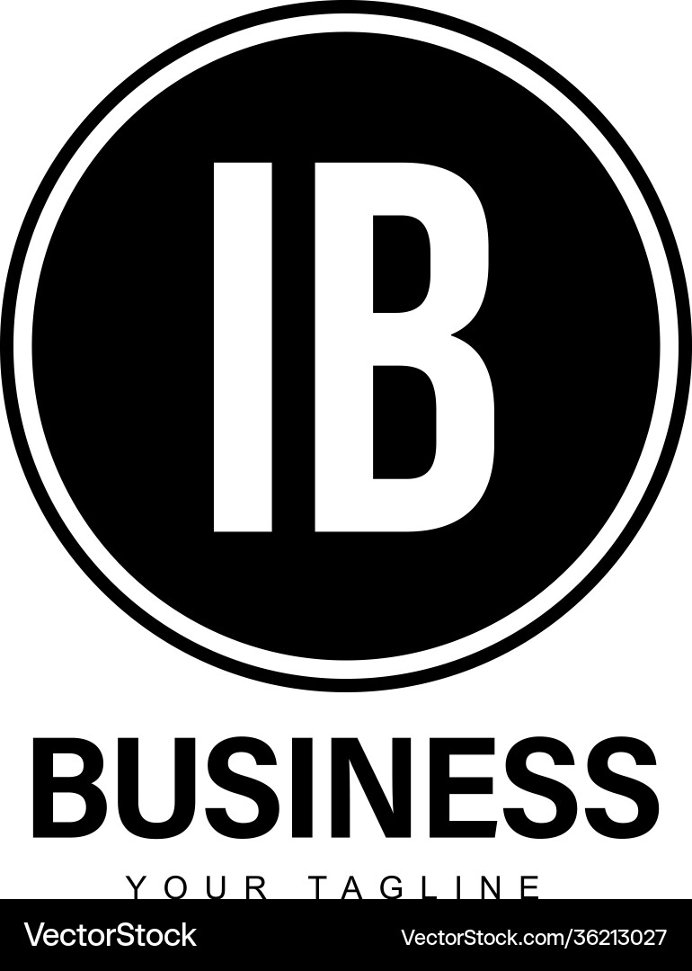 Ib initial a logo design with abstract style Vector Image