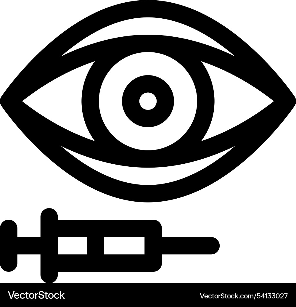 Injection icon thin linear style design isolated vector image