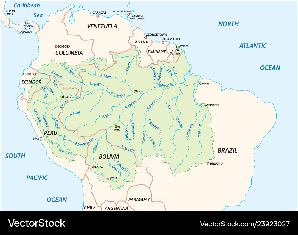 Map of the Amazon River Basin
