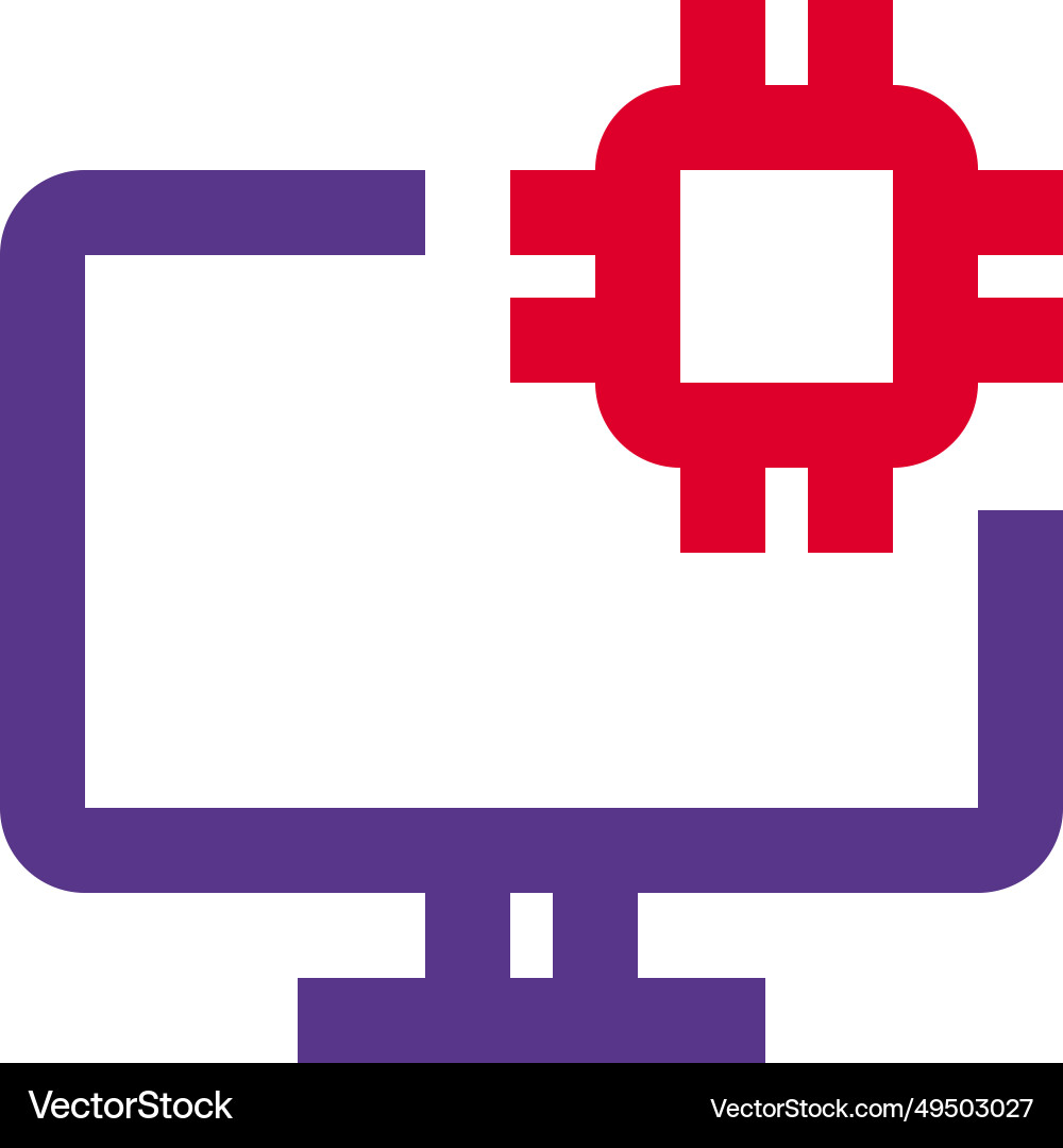 Microchip an essential component of computer vector image
