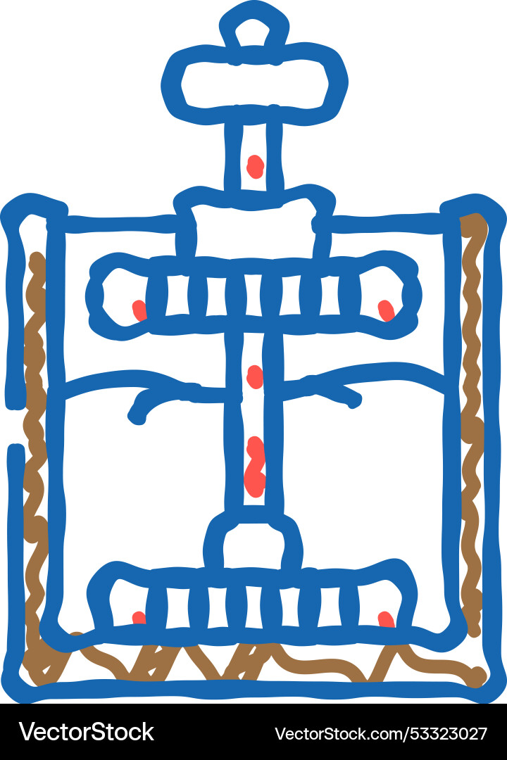 Ore processing mining icon doodle Ore processing mining icon doodle Vector Image