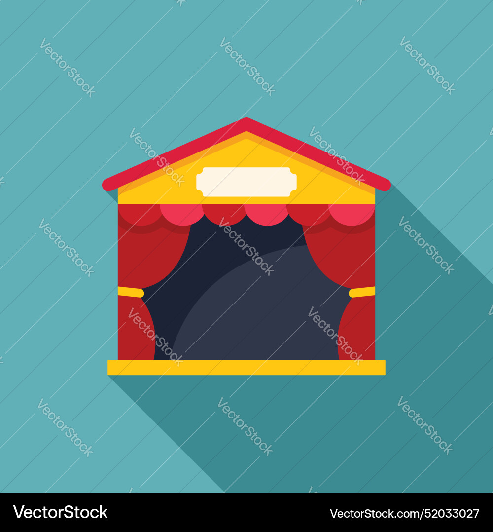 Puppet show stage with red curtains waiting Puppet show stage with red curtains waiting vector image