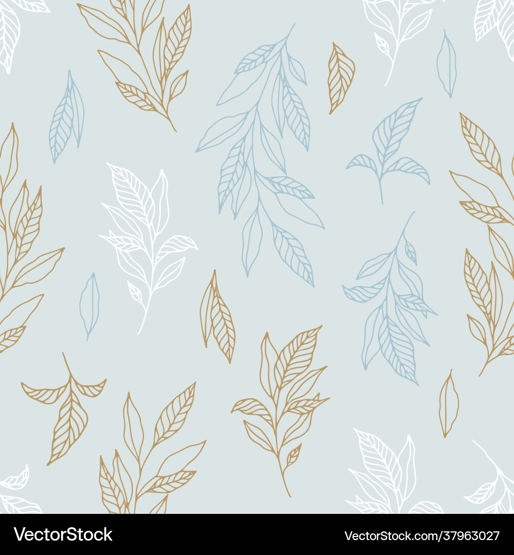 Seamless cute floral pattern with plant Seamless cute floral pattern with plant vector image