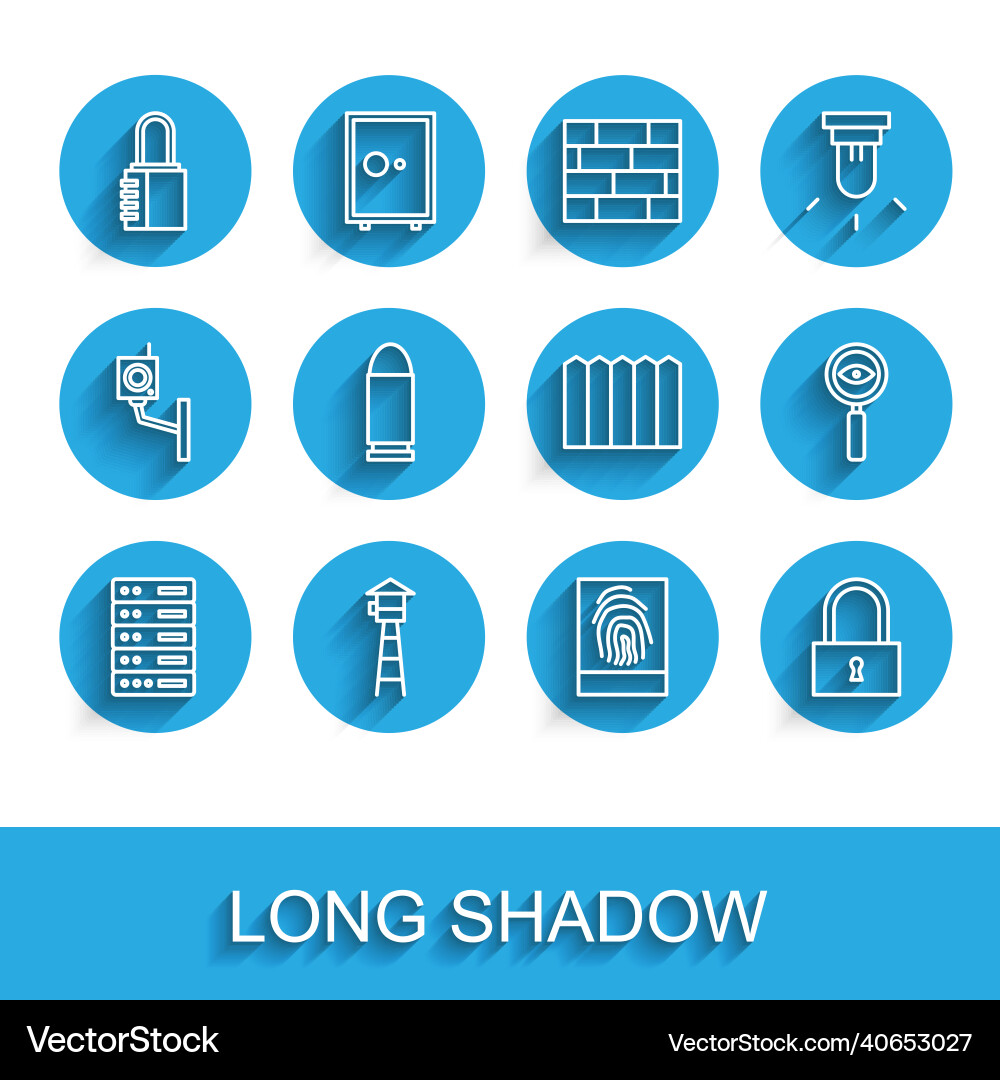 Set line server data web hosting watch tower Set line server data web hosting watch tower vector image