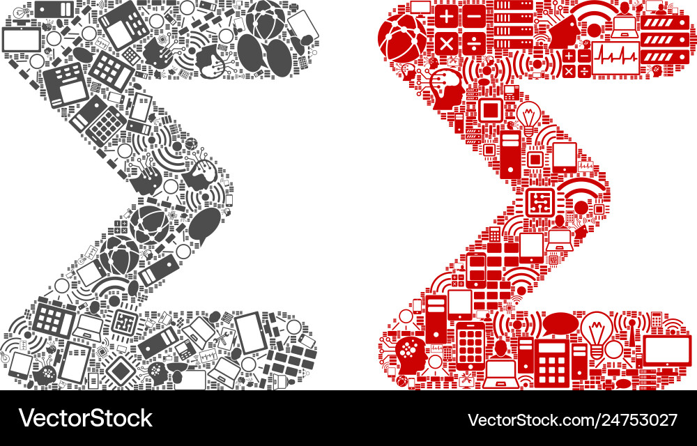 Sum composition icons for bigdata Sum composition icons for bigdata vector image