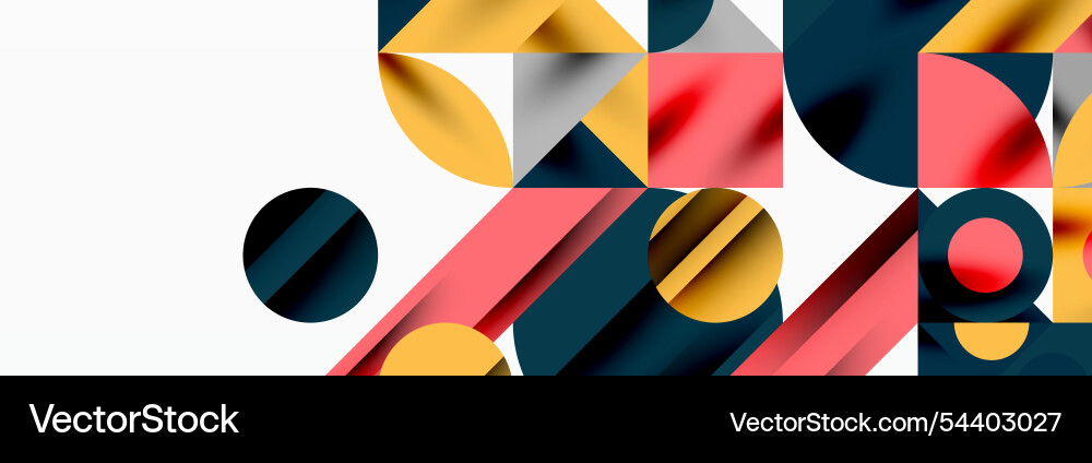 Trendy colorful circles lines arrows triangles Trendy colorful circles lines arrows triangles vector image