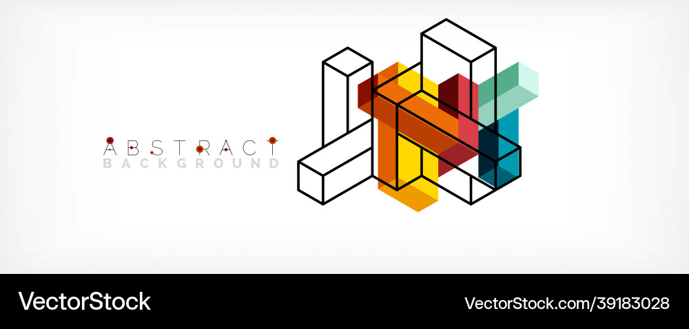 Abstract background 3d cubes cubic elements Abstract background 3d cubes cubic elements vector image