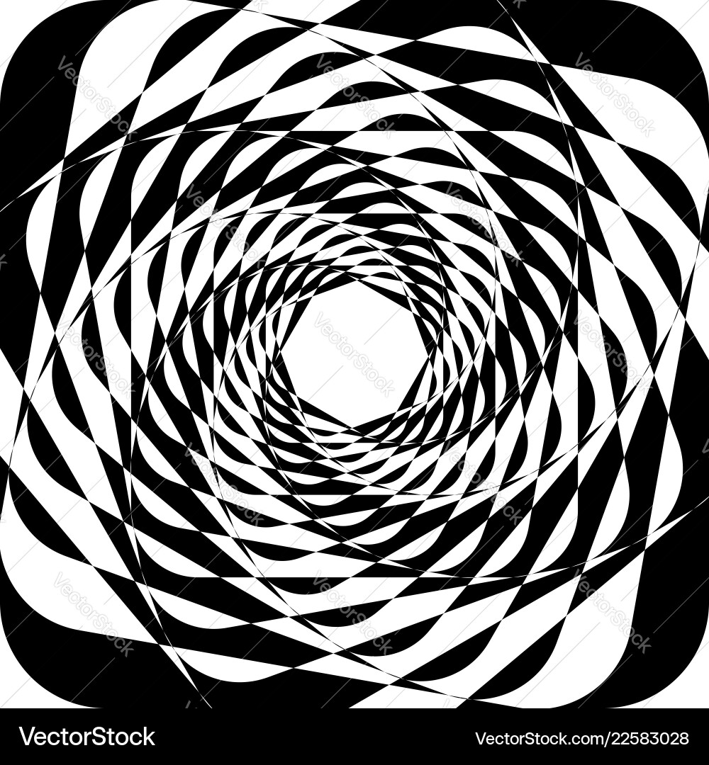Abstract geometric element with inward rotating Abstract geometric element with inward rotating vector image