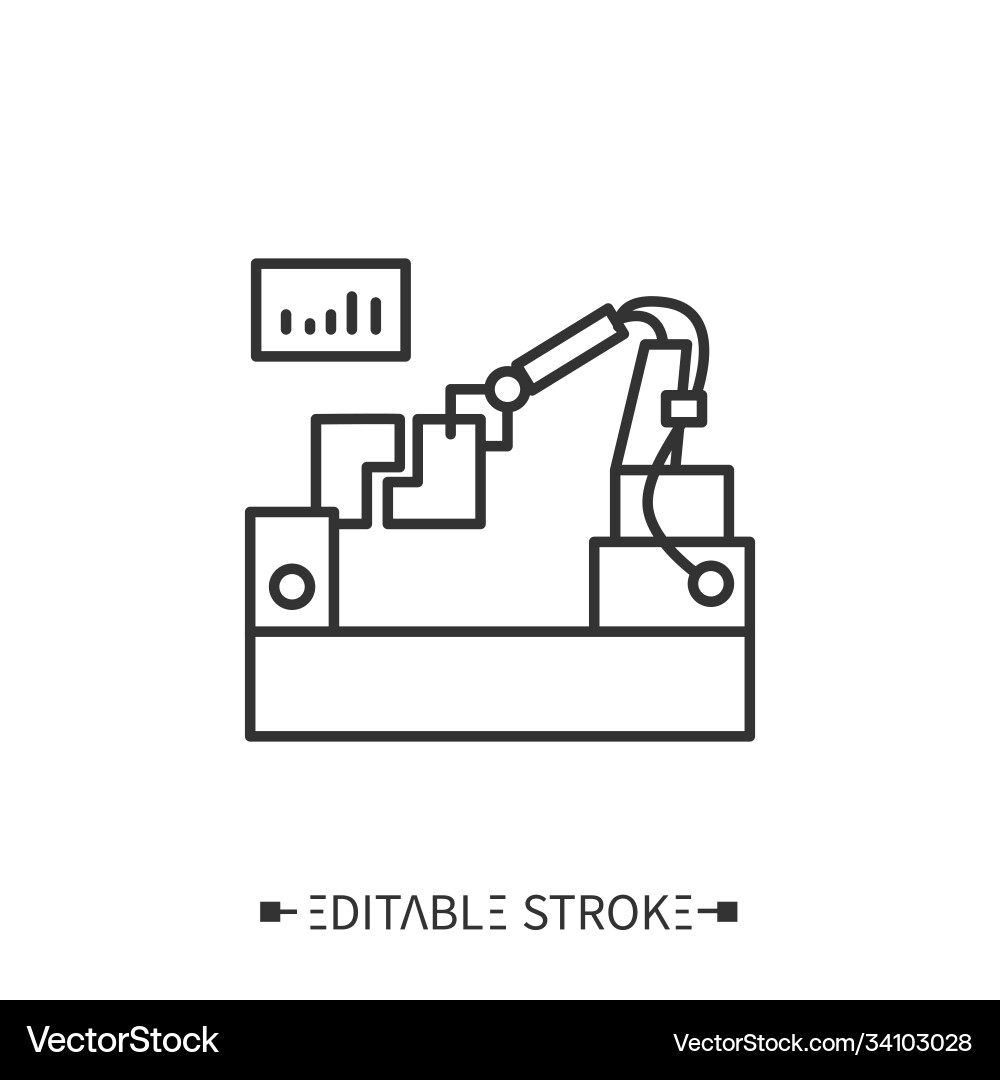 Assembly testing iconeditable Assembly testing iconeditable Vector Image