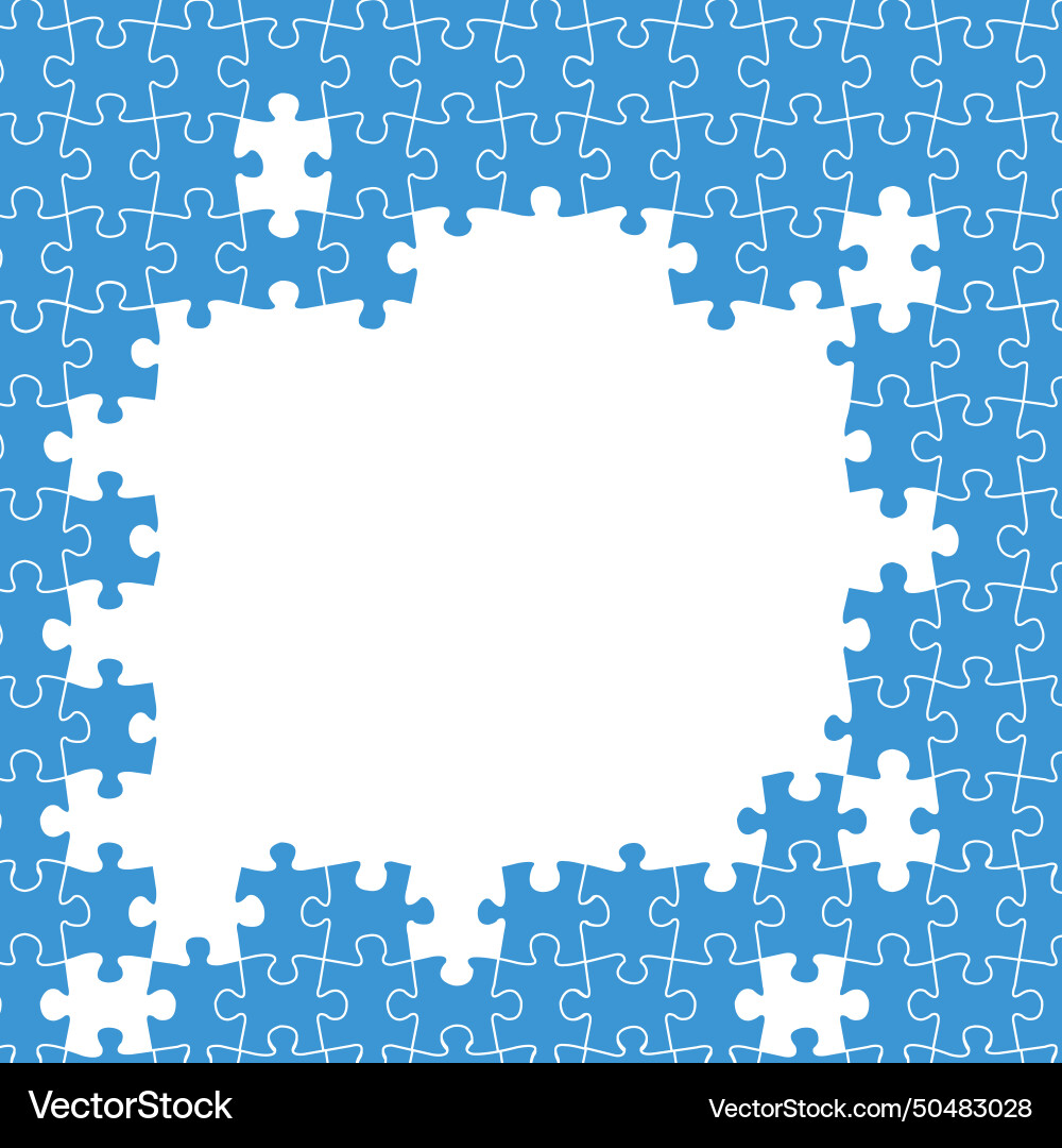 Blue puzzle texture background Royalty Free Vector Image