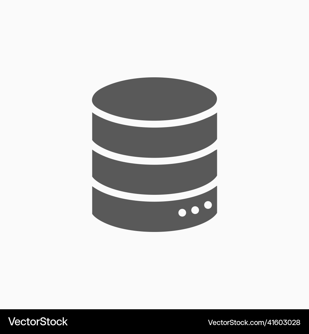 Database icon Database icon vector image
