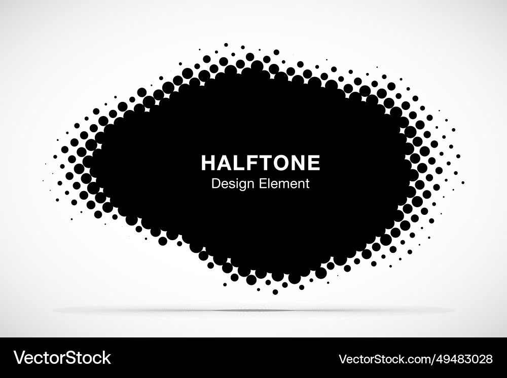 Dots pattern frame halftone background vector image