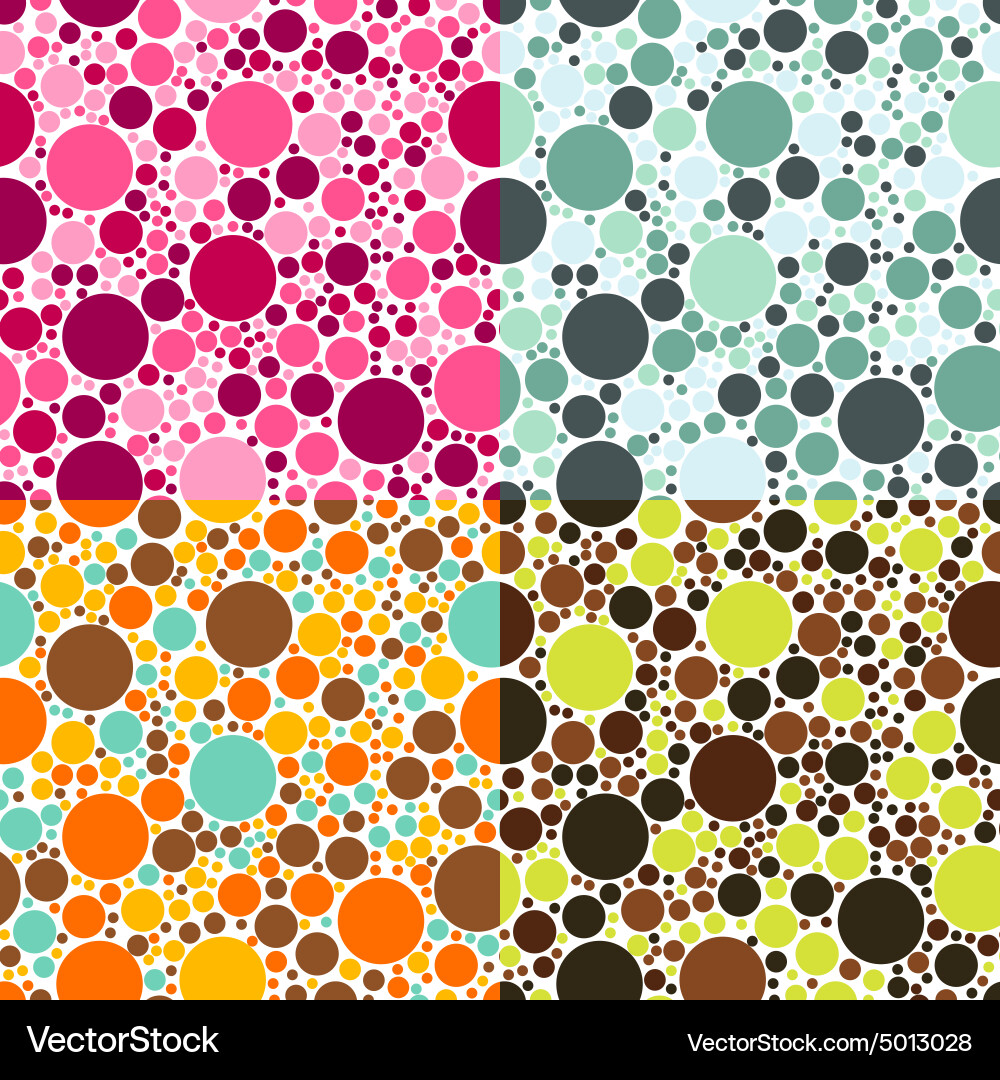 Dots seamless patterns Vector Image