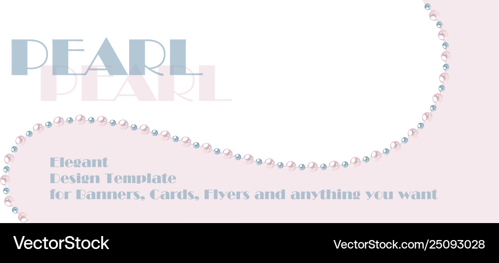 Elegant template with pearl string design Elegant template with pearl string design vector image