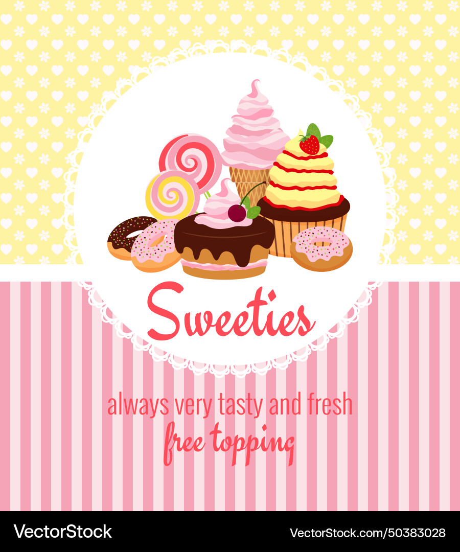 Greeting card template with retro patterns Vector Image