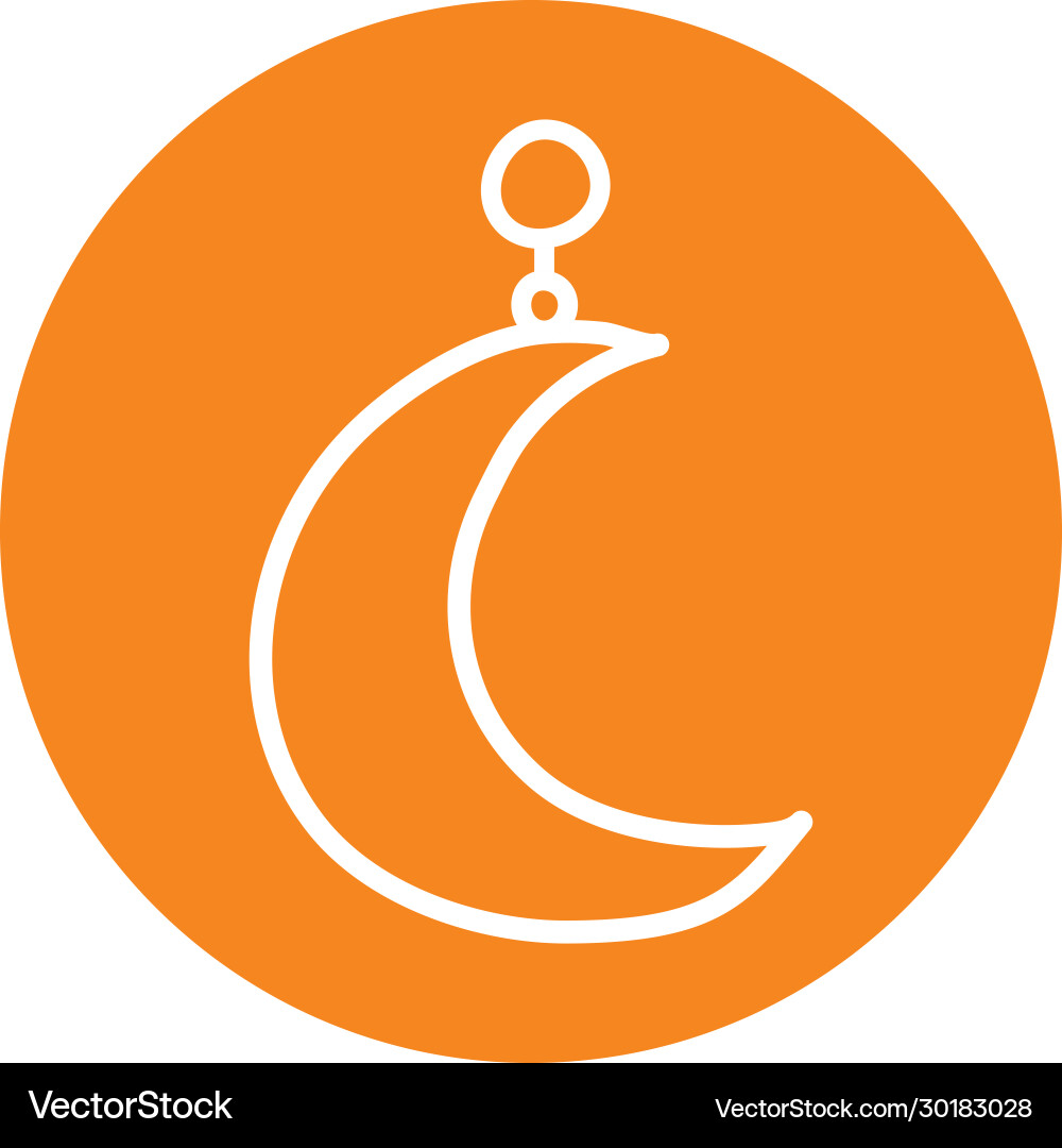 Isolated moon block line style icon design vector image