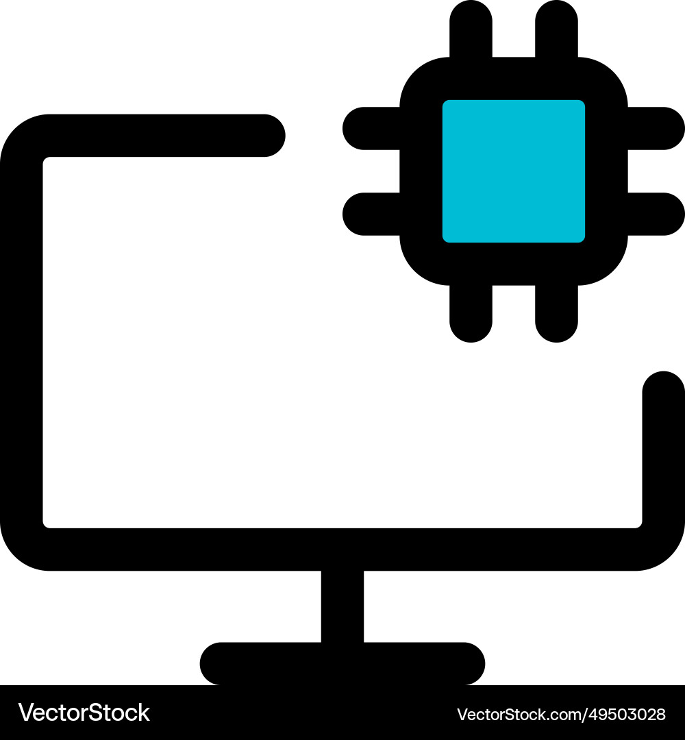 Microchip an essential component of computer vector image