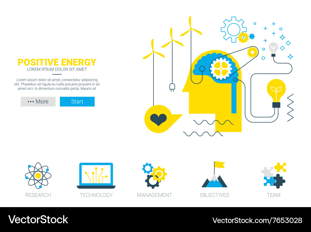 Positive energy concept Vector Image