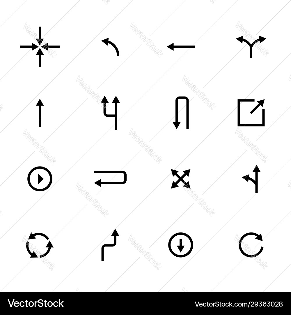 Schwarze Pfeile Symbol gesetzt Zeiger für die Navigation Schwarze Pfeile Symbol gesetzt Zeiger für die Navigation vektorbild