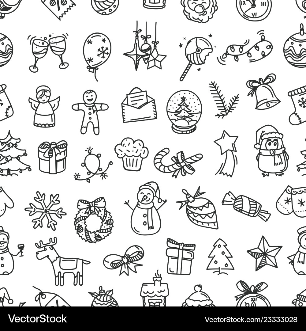 Seamless pattern card with holiday objects Seamless pattern card with holiday objects vector image